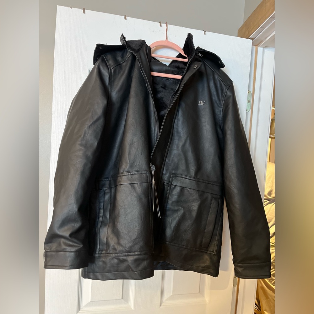 NEW WITH TAGS BV FAUX LEATHER JACKET LARGE